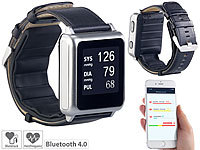 newgen medicals Medizinische Blutdruck-Armbanduhr mit Pumpe, E-Ink, Bluetooth & App