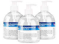 newgen medicals 3er-Set Hand-Desinfektions-Gels im Spender, alkoholfrei, je 500 ml