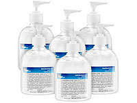 newgen medicals 6er-Set Hand-Desinfektions-Gels, Aloe Vera, Spender-Flasche, je 500 ml