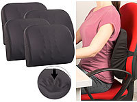 4 coussins ergonomiques dorsaux en mousse à mémoire de forme avec s...