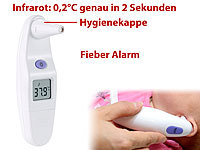 newgen medicals Medizinisches Infrarot-Ohrthermometer, LCD-Display, 15 Schutzkappen