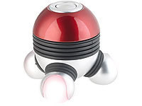 Mini appareil de massage vibrant avec 3 têtes et éclairage LED