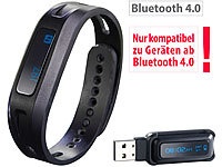 newgen medicals Fitness-Armband FBT-50 V4 mit Bluetooth 4.0 und Schlafüberwachung