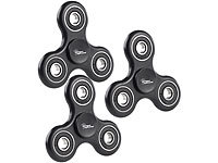 newgen medicals 3-seitiger Hand-Spinner mit ABEC-7-Kugellager, schwarz, 3er-Set