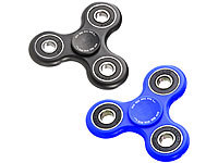 newgen medicals 2er-Set Hand-Spinner mit ABEC-7-Kugellager, je 1x blau & schwarz, 52 g