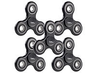 newgen medicals 3-seitiger Hand-Spinner mit ABEC-7-Kugellager, schwarz, 5er-Set