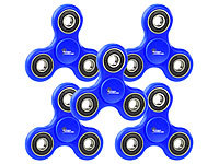 newgen medicals 3-seitiger Hand-Spinner mit ABEC-7-Kugellager, blau, 5er-Set