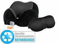 newgen medicals Nackenkissen für Zug, Nackenkissen mit Schlafmasken