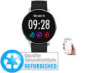 newgen medicals Fitness-Uhr mit Herzfrequenz-Messung, Bluetooth, Versandrückläufer; Fitness-Armbänder mit Herzfrequenz-Messung und GPS-Streckenaufzeichnung 