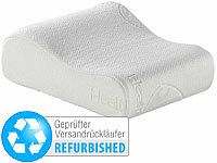 newgen medicals Visco-Nackenstützkissen; Reisekissen, Aufblasbare Nackenkissen mit BezugMemory-Foam-Rückenkissen