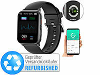 newgen medicals Fitness-Smartwatch mit EKG-, Blutdruck-, SpO2-Anzei. Versandrückläufer; Fitness-Armbänder mit Herzfrequenz-Messung und GPS-Streckenaufzeichnung 