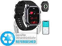 newgen medicals Fitness-Smartwatch mit EKG-, Herzfrequenz-Anzeige, Versandrückläufer; Fitness-Armbänder mit Herzfrequenz-Messung und GPS-Streckenaufzeichnung Fitness-Armbänder mit Herzfrequenz-Messung und GPS-Streckenaufzeichnung 