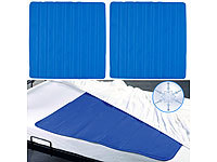 newgen medicals 2er-Set kühlende Matratzenauflagen, 90 x 90 cm, wiederverwendbar, blau