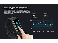 ; Fitness-Armband mit Blutdruck- und Herzfrequenz-Anzeigen, Bluetooth, Fitness-Armbänder mit Blutdruck-Anzeige und EKG-Aufzeichnung 