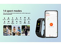 ; Fitness-Armband mit Blutdruck- und Herzfrequenz-Anzeigen, Bluetooth, Fitness-Armbänder mit Blutdruck-Anzeige und EKG-Aufzeichnung 