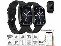 newgen medicals 2er-Set ELESION-kompatible Fitness-Smartwatch, Szenen-Steuerung, IP68; Fitness-Armbänder mit Herzfrequenz-Messung und GPS-Streckenaufzeichnung Fitness-Armbänder mit Herzfrequenz-Messung und GPS-Streckenaufzeichnung Fitness-Armbänder mit Herzfrequenz-Messung und GPS-Streckenaufzeichnung Fitness-Armbänder mit Herzfrequenz-Messung und GPS-Streckenaufzeichnung 