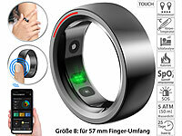 newgen medicals Fitness & Schlaftracker-Ring mit Herzfrequenz & SpO2-Anzeige, Gr. 57; Fitness-Armbänder mit Blutdruck-Anzeige und EKG-Aufzeichnung Fitness-Armbänder mit Blutdruck-Anzeige und EKG-Aufzeichnung Fitness-Armbänder mit Blutdruck-Anzeige und EKG-Aufzeichnung Fitness-Armbänder mit Blutdruck-Anzeige und EKG-Aufzeichnung 