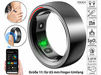 newgen medicals Fitness & Schlaftracker-Ring mit Herzfrequenz & SpO2-Anzeige, Gr. 65