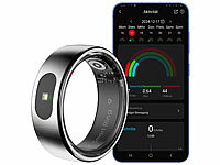 newgen medicals Schlaftracker-Ring, Fitness-Ring mit Pulsmesser