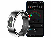 newgen medicals Sport-Fitness-Ring, Fitness-Aktivitätstracker; Fitness- und Schlaftracker-Ringe mit SOS-Funktion und Touch-Steuerung Fitness- und Schlaftracker-Ringe mit SOS-Funktion und Touch-Steuerung Fitness- und Schlaftracker-Ringe mit SOS-Funktion und Touch-Steuerung 