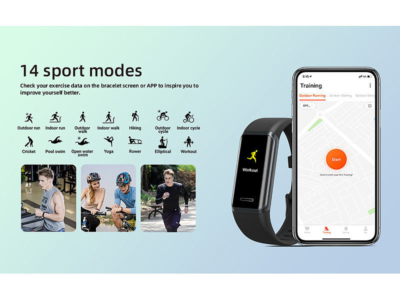 ; Fitness-Armband mit Blutdruck- und Herzfrequenz-Anzeigen, Bluetooth, Fitness-Armbänder mit Blutdruck-Anzeige und EKG-Aufzeichnung 