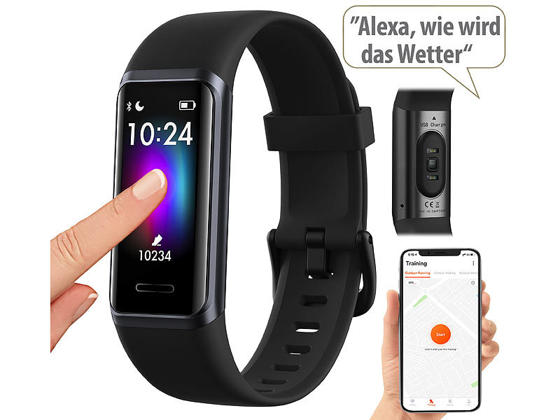 ; Fitness-Armband mit Blutdruck- und Herzfrequenz-Anzeigen, Bluetooth, Fitness-Armbänder mit Blutdruck-Anzeige und EKG-Aufzeichnung 