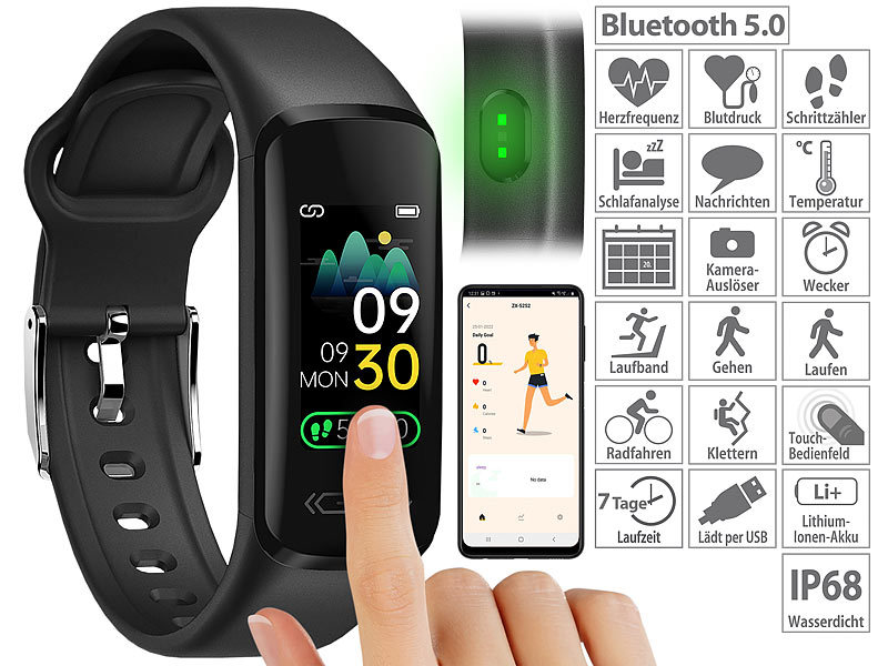 ; Fitness-Armband mit Blutdruck- und Herzfrequenz-Anzeigen, Bluetooth, Fitness-Armbänder mit Blutdruck-Anzeige und EKG-Aufzeichnung Fitness-Armband mit Blutdruck- und Herzfrequenz-Anzeigen, Bluetooth, Fitness-Armbänder mit Blutdruck-Anzeige und EKG-Aufzeichnung 