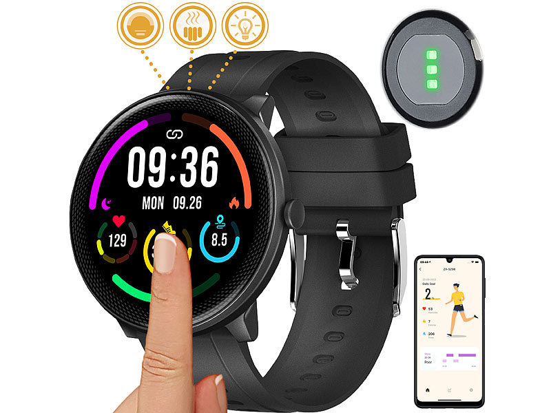 ; Fitness-Armband mit Blutdruck- und Herzfrequenz-Anzeigen, Bluetooth, Fitness-Armbänder mit Blutdruck-Anzeige und EKG-Aufzeichnung 
