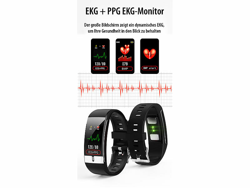 ; Fitness-Armbänder mit Blutdruck-Anzeige und EKG-Aufzeichnung Fitness-Armbänder mit Blutdruck-Anzeige und EKG-Aufzeichnung 