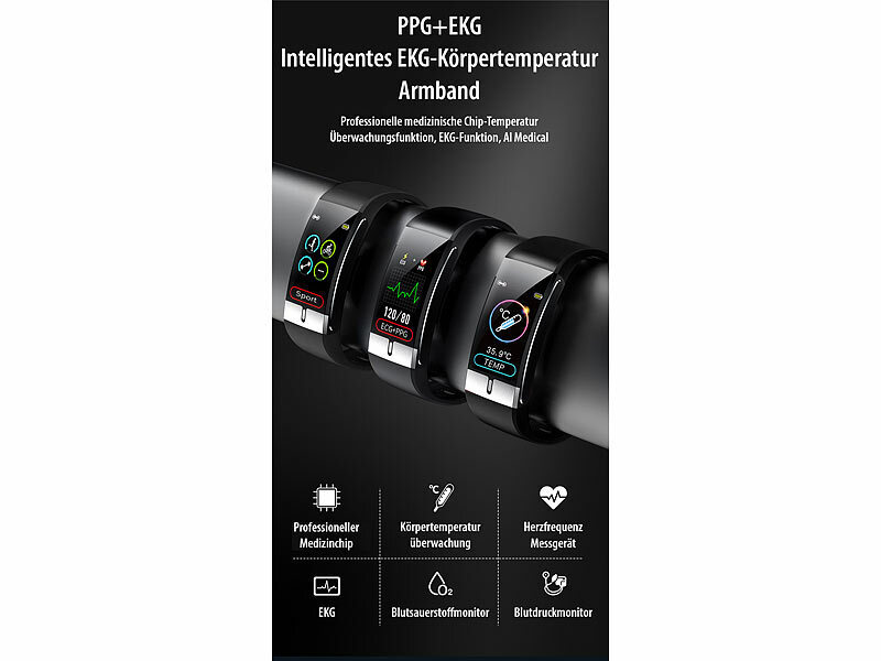 ; Fitness-Armbänder mit Blutdruck-Anzeige und EKG-Aufzeichnung Fitness-Armbänder mit Blutdruck-Anzeige und EKG-Aufzeichnung 