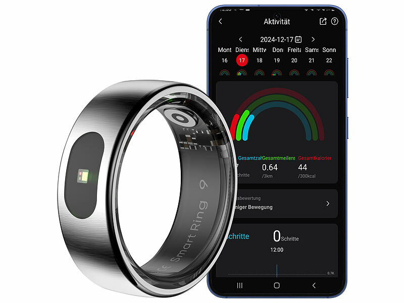 ; Fitness- und Schlaftracker-Ringe mit SOS-Funktion und Touch-Steuerung Fitness- und Schlaftracker-Ringe mit SOS-Funktion und Touch-Steuerung Fitness- und Schlaftracker-Ringe mit SOS-Funktion und Touch-Steuerung 