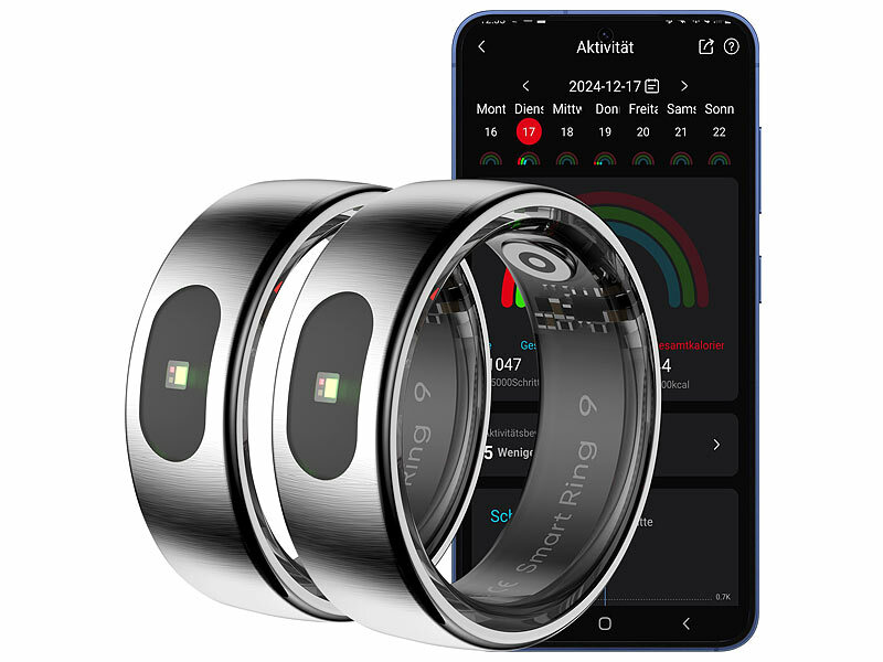 ; Fitness- und Schlaftracker-Ringe mit SOS-Funktion und Touch-Steuerung Fitness- und Schlaftracker-Ringe mit SOS-Funktion und Touch-Steuerung Fitness- und Schlaftracker-Ringe mit SOS-Funktion und Touch-Steuerung 