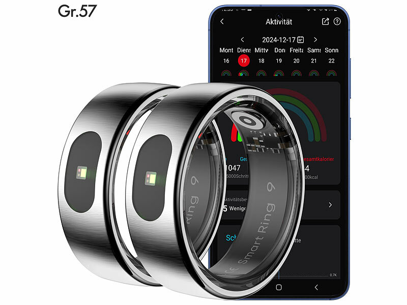 ; Fitness- und Schlaftracker-Ringe mit SOS-Funktion und Touch-Steuerung Fitness- und Schlaftracker-Ringe mit SOS-Funktion und Touch-Steuerung Fitness- und Schlaftracker-Ringe mit SOS-Funktion und Touch-Steuerung 
