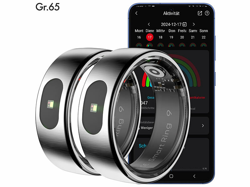 ; Fitness- und Schlaftracker-Ringe mit SOS-Funktion und Touch-Steuerung Fitness- und Schlaftracker-Ringe mit SOS-Funktion und Touch-Steuerung Fitness- und Schlaftracker-Ringe mit SOS-Funktion und Touch-Steuerung 