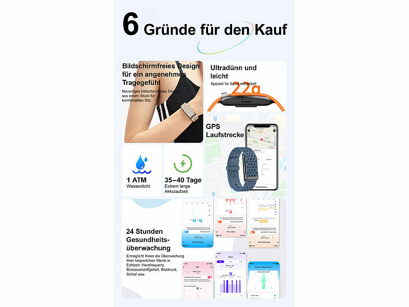 ; Fitness-Armbänder mit Bluetooth Fitness-Armbänder mit Bluetooth 