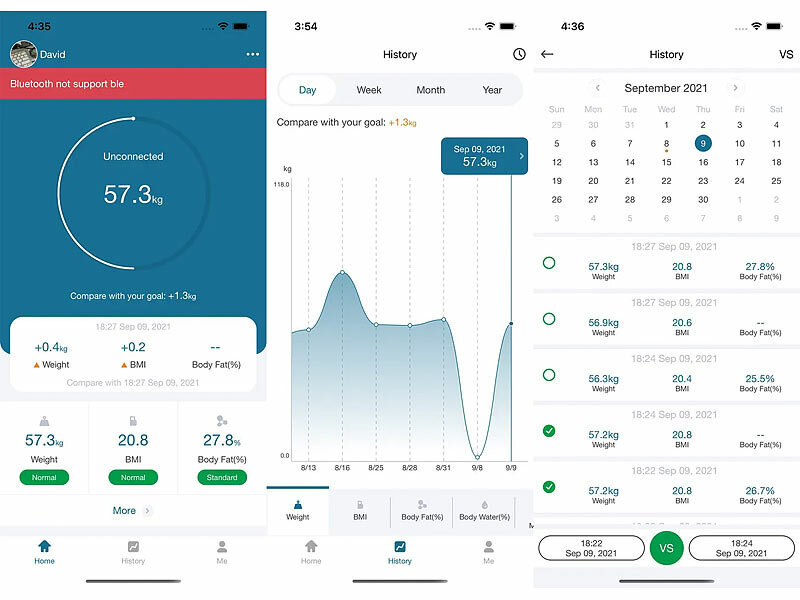 ; Körperanalysewaagen mit Bluetooth Körperanalysewaagen mit Bluetooth Körperanalysewaagen mit Bluetooth 